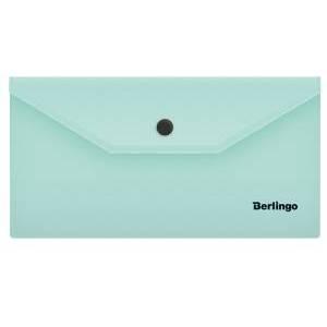Папка-конверт на кнопке Berlingo "Instinct", C6, 180мкм, мятный