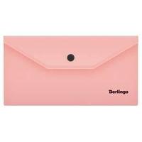 Папка-конверт на кнопке Berlingo "Instinct", C6, 180мкм, фламинго