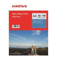 Фотобумага Hartwii, глянцевая, односторонняя, А4, 180 гр., 50 листов.