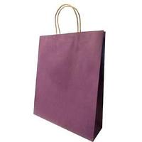 Пакет бумажный подарочный, цвет фиолетовый , размер 28 х 34 х 9 см