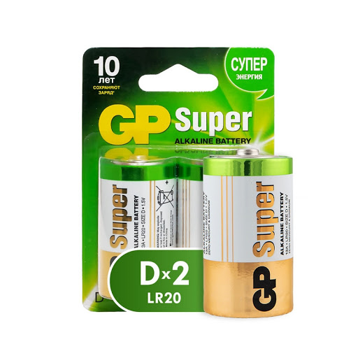 Батарея GP D Super Alkaline 13A LR20 - фото 3 - id-p46049496