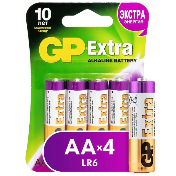 Батарейка GP AA Extra Alkaline 15AX LR6