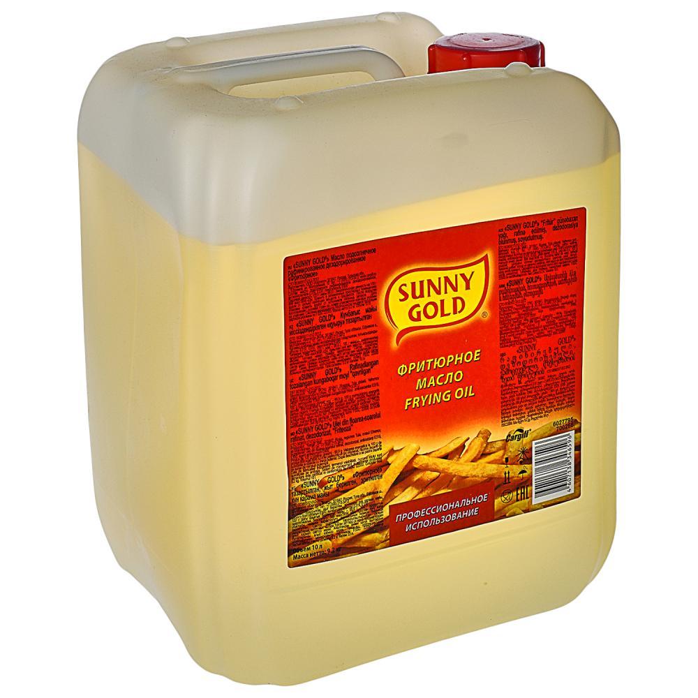 Масло подсолнечное фритюрное рафинированное дезодорированное "Sunny Gold" 10 л. - фото 1 - id-p83772891
