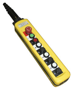 Пост кнопочный ПКТ-66БПС У2, IP65, 2 скорости, кнопка БЛОКИРОВКА с фиксацией (красная), кнопка ПУСК с