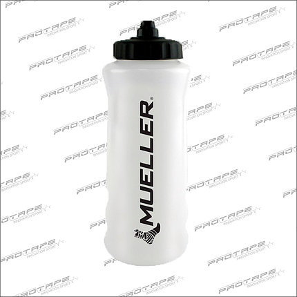 Бутылка для спортивных напитков со спортивной черной крышкой, Черный Логотип Mueller WATER BOTTLE W/ BLACK, фото 2