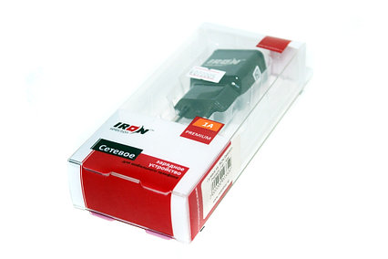 Сетевой USB адаптер IRON, 1 USB 5V 1A, черный