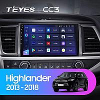 Автомагнитола Teyes CC3 4GB/64GB для Toyota Highlander 2013-2018