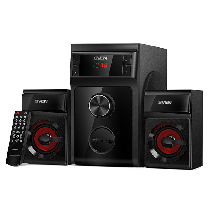 SVEN MS-302 акустическая система с проигрывателем USB/SD, FM-радио, дисплеем и ПДУ