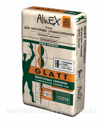 Шпаклевка ALineX GLAT 25кг (гипсовая)