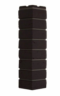 Угол Наружный Тёмно-коричневый 589х155х155 мм Баварский кирпич  ДАЧНЫЙ FINEBER