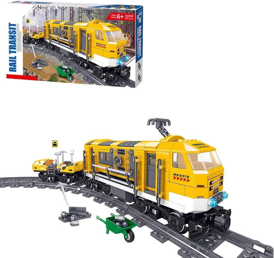 Конструктор QL0308 Железная дорога: Грузовой Поезд, 431 дет. (Аналог LEGO)