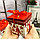 Подарочная коробка S(10х10х10) квадратная в новогодней тематике белого цвета с красной лентой елочные игрушки, фото 2