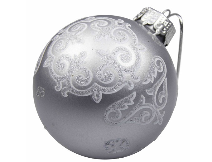 Набор из двух шаров с серебрянным орнаментом