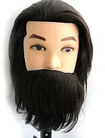 Манекен головы мужской 100% натуральный волос (брюнет)