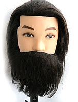 Манекен головы мужской 100% натуральный волос (брюнет)