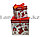 Подарочная коробка S(10х10х10) квадратная в новогодней тематике белого цвета с красной лентой сапожок сладости, фото 3