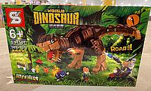 Конструктор SY 1507 робозавры охота на мотоцыкле 560 деталей Аналог лего Lego Jurassic World