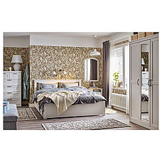 Кровать каркас 2 ящика СОНГЕСАНД белый Лонсет 160x200 см ИКЕА, IKEA, фото 3