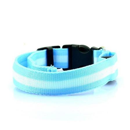 Светодиодный ошейник для собак usb, цвет голубой, размер XL, фото 2