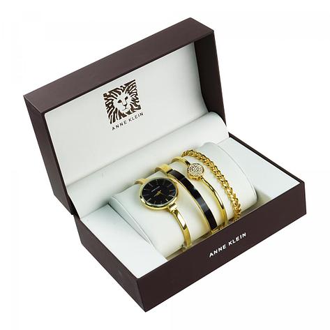 Часы в подарочной упаковке Anne Klein, цвет розово-золотистый + черный, фото 2