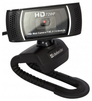 WEB-камера Defender G-lens 2597 HD 720p, 2МП, USB, универ. крепление. веб-камера высокой четкости, п