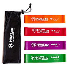 Набор резинок эспандеров для фитнеса HVAT. (Мини-петли) для фитнеса, набор в чехле, фото 2