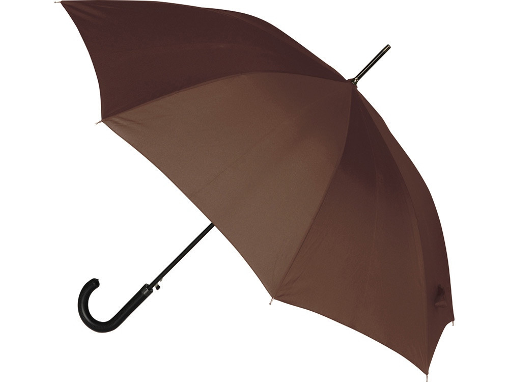 Зонт-трость полуавтоматический, коричневый - фото 1 - id-p83817245