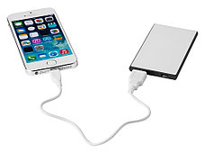 Портативное зарядное устройство Slim Credit Card, черный/белый, фото 3