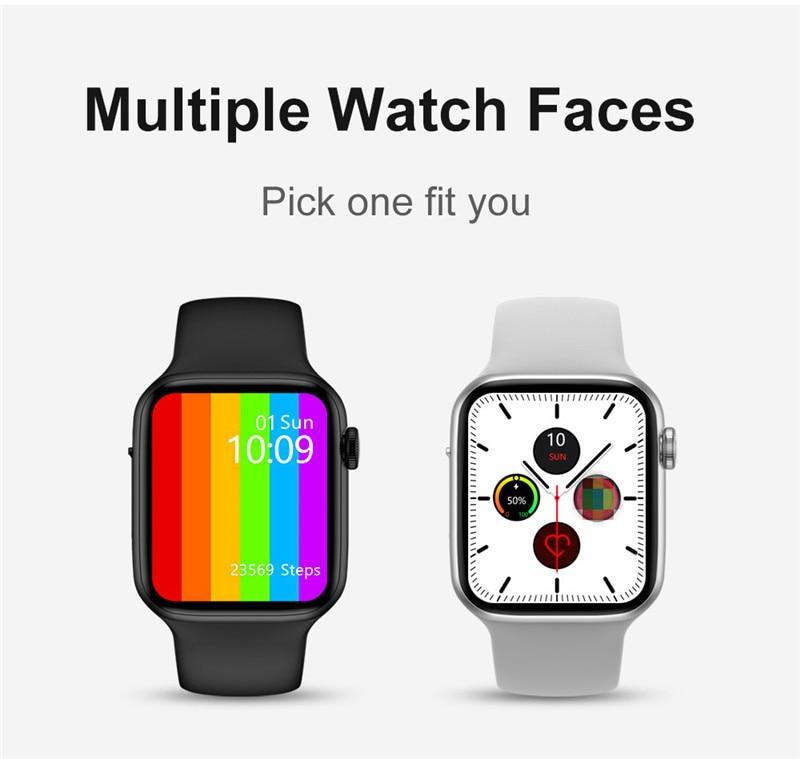 Умные часы Watch 6, smart-watch для мужчин женщин, 44мм bluetooth звонки whatsapp 2.5D дисплей + ремешок Apple - фото 3 - id-p83819642