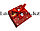 Подарочная коробка S(10х10х10) квадратная в новогодней тематике красного цвета с красной лентой снеговик, фото 3