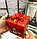 Подарочная коробка S(10х10х10) квадратная в новогодней тематике красного цвета с красной лентой снеговик, фото 2