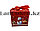 Подарочная коробка S(10х10х10) квадратная в новогодней тематике красного цвета с красной лентой снеговик, фото 5