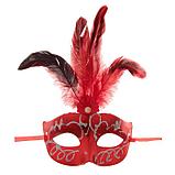 Карнавальная маска "Причуда" с перьями, цвета МИКС, фото 2