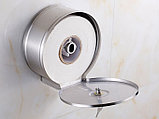 Диспенсер антивандальный для туалетной бумаги Джамбо (Jumbo) металлический серый держатель, фото 3