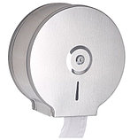 Диспенсер антивандальный для туалетной бумаги Джамбо (Jumbo) металлический серый держатель, фото 4