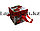 Подарочная коробка S(10х10х10) квадратная в новогодней тематике с красными лентами-ручками свеча розы, фото 3