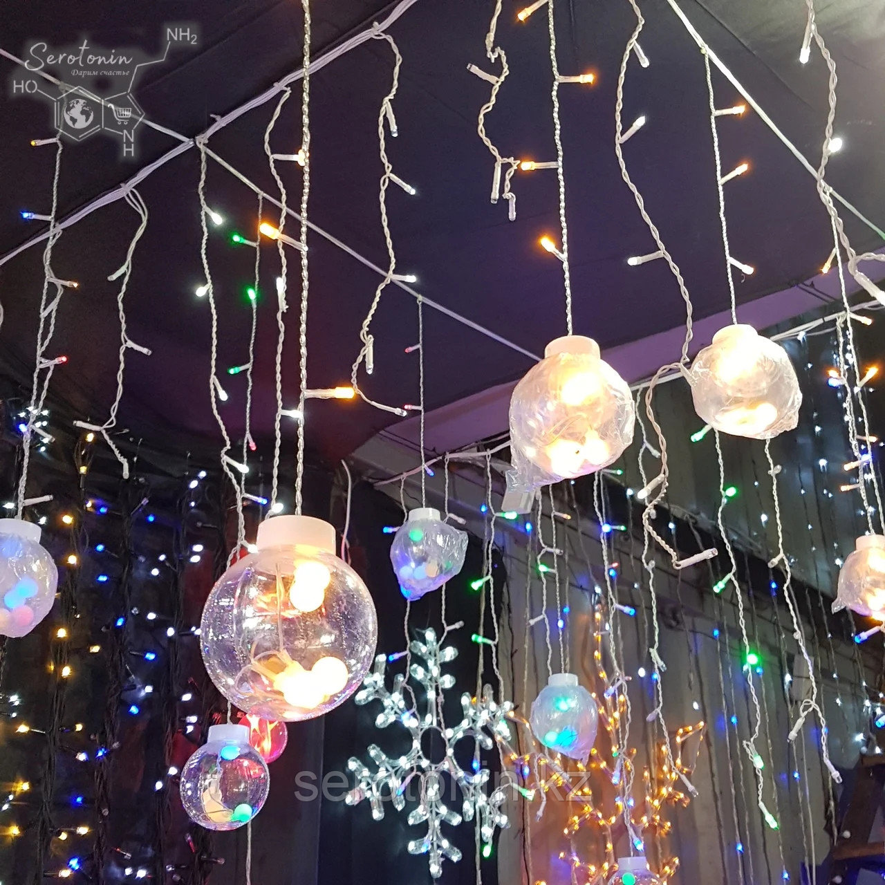 Новогодняя гирлянда шарики