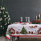 Набор столовый "Новогодняя сказка" скат.150х110см +/-3см с ГМВО, салф.40х40см-4 шт, хл100%, фото 6