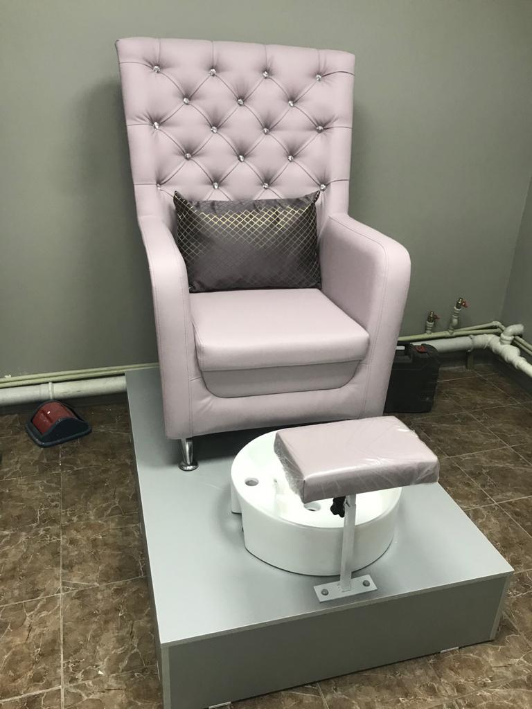 Розовое педикюрное кресло с подушкой BMPK-0010 - фото 2 - id-p83848781