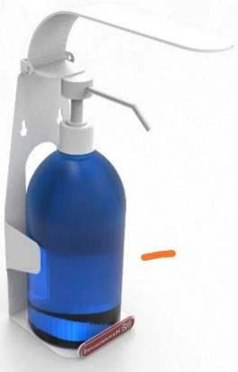 Настенный локтевой дозатор (диспенсер) для антисептика и жидкого мыла 1000 мл