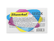 Бейдж горизонтальный SILWERHOF 90х56 мм с зажимом и булавкой