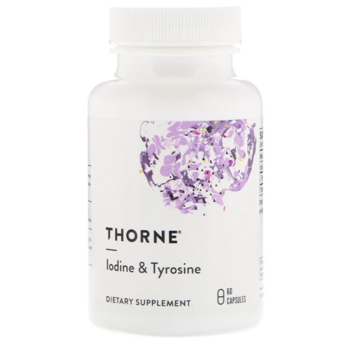Thorne Research, Йод и тирозин, 60 капсул