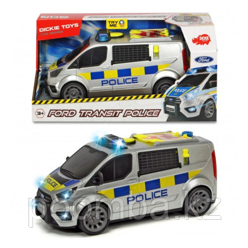 Машинка полицеский минивэн Ford Transit 28 см свет звук  Dickie Toys