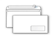 Конверт Е65 Ряжская печатная фабрика (110х220 мм) белый, удаляемая лента, правое окно 45х90 мм