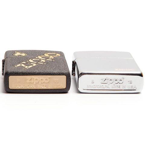 Зажигалка бензиновая ZIPPO (Большой логотип на черном) - фото 6 - id-p83875749