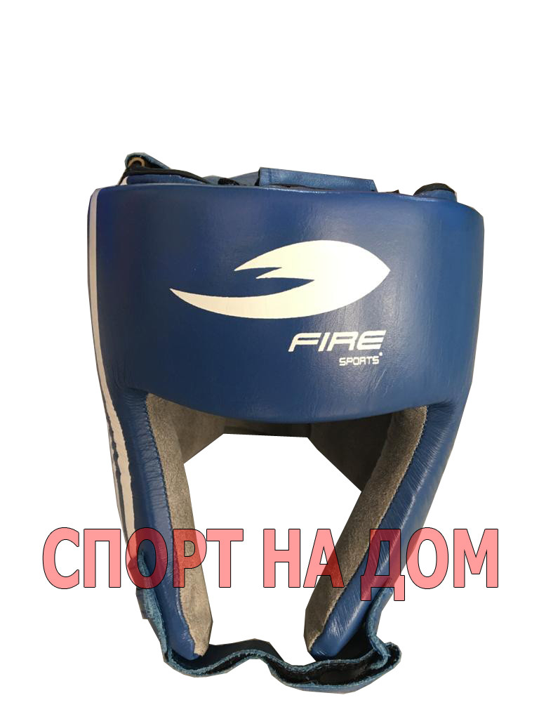 Боксерский шлем Fire Sport Mexico (кожа-синий, размер S) - фото 1 - id-p83894567