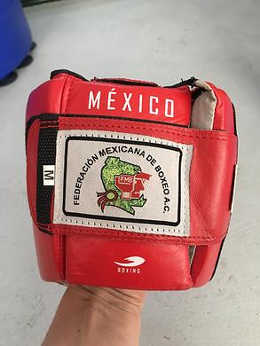 Боксерский шлем Fire Sport Mexico (кожа-красный, размер L), фото 2