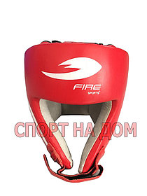 Боксерский шлем Fire Sport Mexico (кожа-красный, размер S)