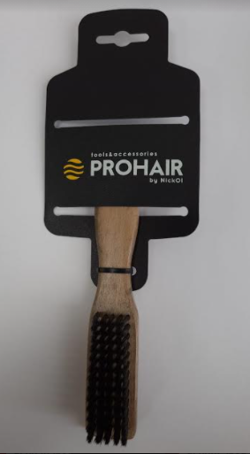 Щетка ProHair для фейдинга деревянная, 5 рядов, с искусственной щетиной
