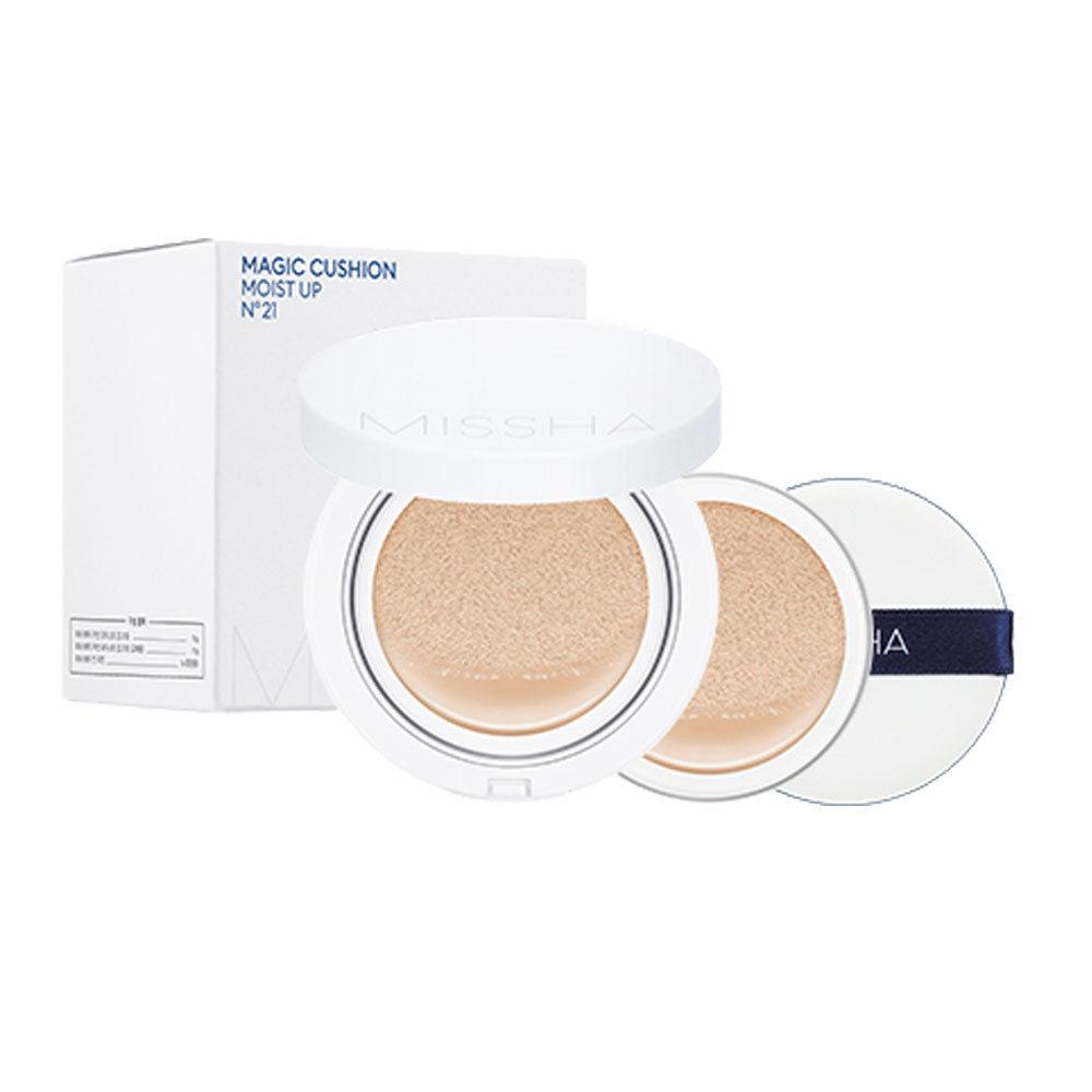 Кушон тональный увлажняющий с запаской Magic Cushion Moist Up тон №21 Light Beige Missha